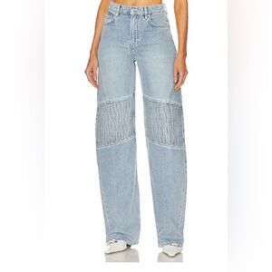 GRLFRND Blue Mariah Racer Wide Leg Jeans Size 23